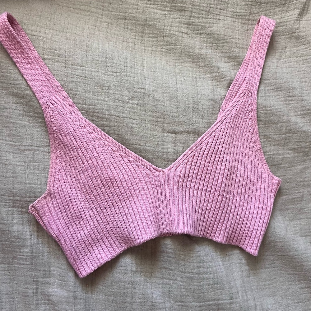 Billabong Light Pink Knit Top/Bra